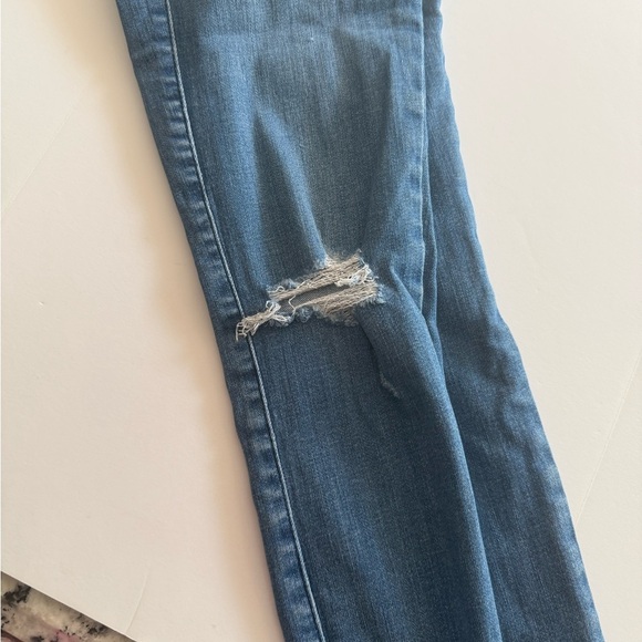 Express Ankle Legging High Rise Distressed Jeans - Picture 4 of 9